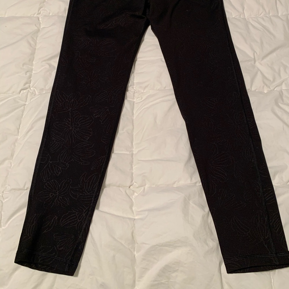 Black Floral Printed Leggings
